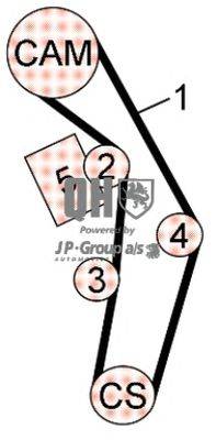Комплект ремня ГРМ JP GROUP QBK629