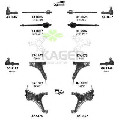 Подвеска колеса KAGER 800254