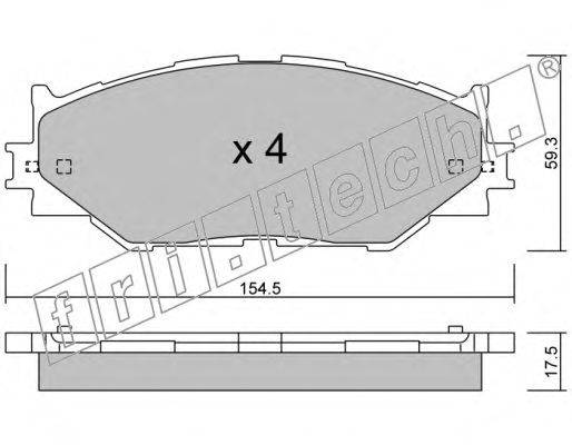 Комплект тормозных колодок, дисковый тормоз LEXUS 0446553020