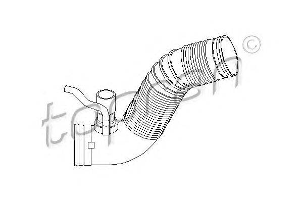 Рукав воздухозаборника, воздушный фильтр TOPRAN 111 017