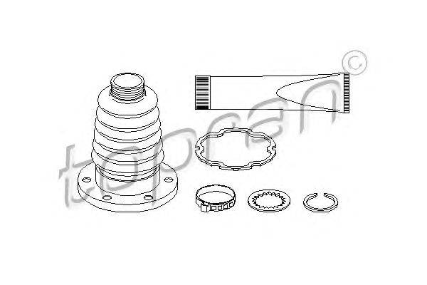 Комплект пылника, приводной вал TOPRAN 111 782