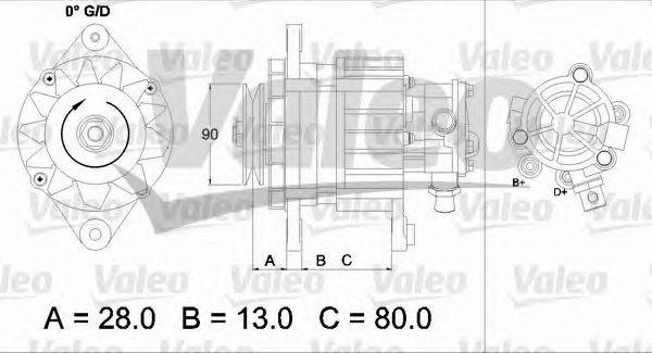 Генератор VALEO 437122