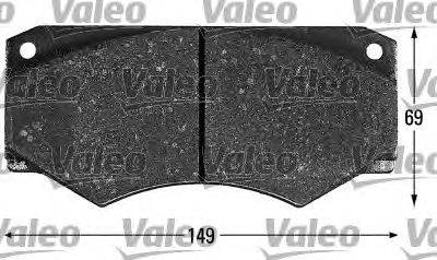 Комплект тормозных колодок, дисковый тормоз VALEO 540731