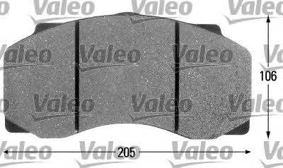 Комплект тормозных колодок, дисковый тормоз VALEO 29077