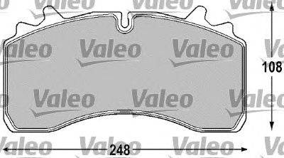 Комплект тормозных колодок, дисковый тормоз VALEO 29162
