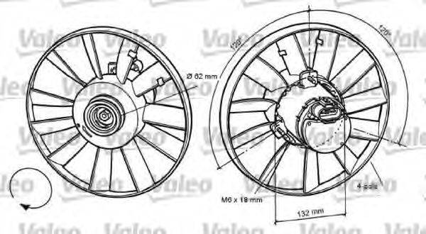 Вентилятор, охлаждение двигателя VALEO 696057
