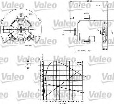 Электродвигатель, вентилятор радиатора VALEO MT016