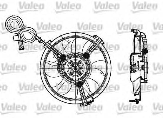 Вентилятор, охлаждение двигателя VALEO 698182