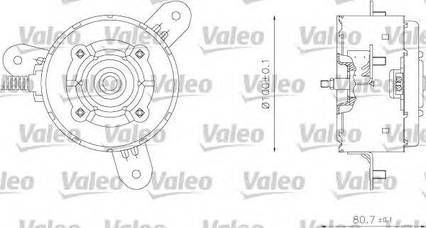 Электродвигатель, вентилятор радиатора VALEO 698340
