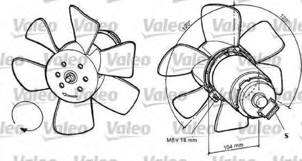 Вентилятор, охлаждение двигателя VALEO 698368
