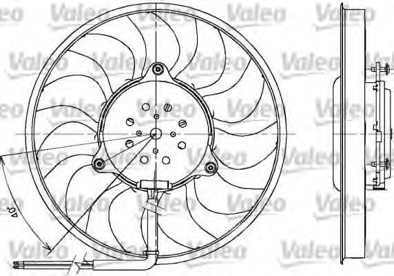 Вентилятор, охлаждение двигателя VALEO 698612