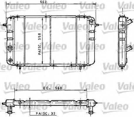 Радиатор, охлаждение двигателя VALEO 730034