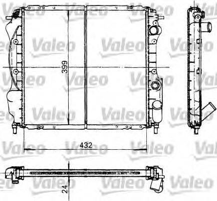 Радиатор, охлаждение двигателя VALEO 730182