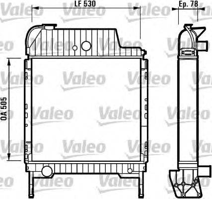 Радиатор, охлаждение двигателя VALEO 34970