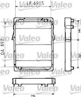 Радиатор, охлаждение двигателя VALEO 34502