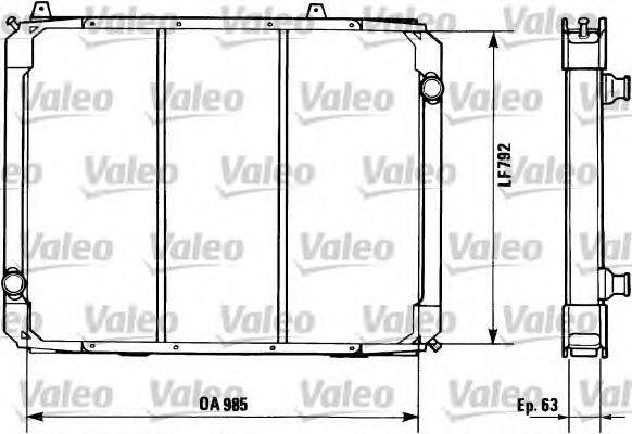 Радиатор, охлаждение двигателя VALEO 34396