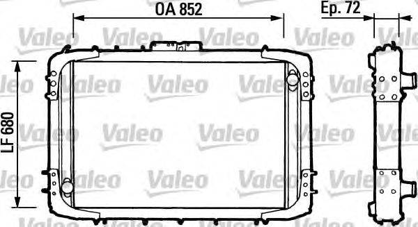 Радиатор, охлаждение двигателя VALEO 34642