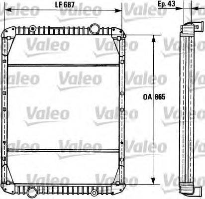 Радиатор, охлаждение двигателя VALEO 755498