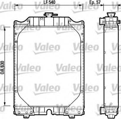 Радиатор, охлаждение двигателя VALEO TC502
