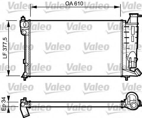 Радиатор, охлаждение двигателя VALEO 730983