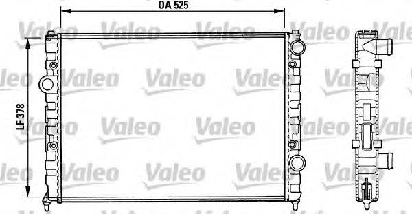 Радиатор, охлаждение двигателя VALEO 731005