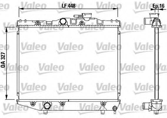 Радиатор, охлаждение двигателя VALEO 731124