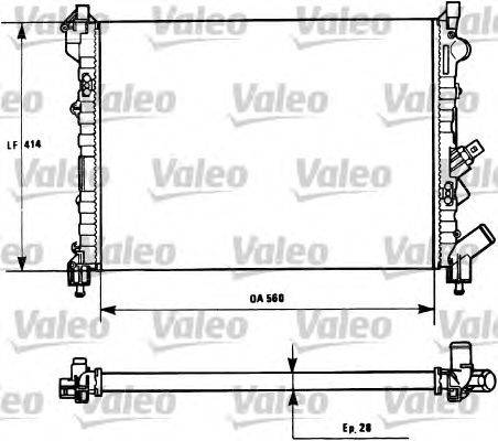 Радиатор, охлаждение двигателя VALEO 731128