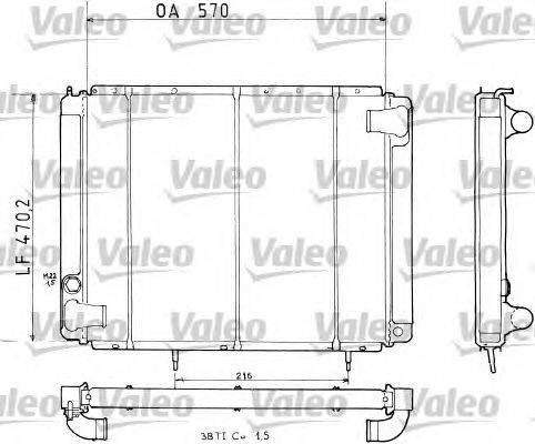 Радиатор, охлаждение двигателя VALEO 33024