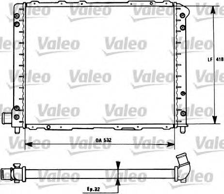 Радиатор, охлаждение двигателя VALEO 731276