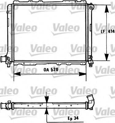 Радиатор, охлаждение двигателя VALEO 731282