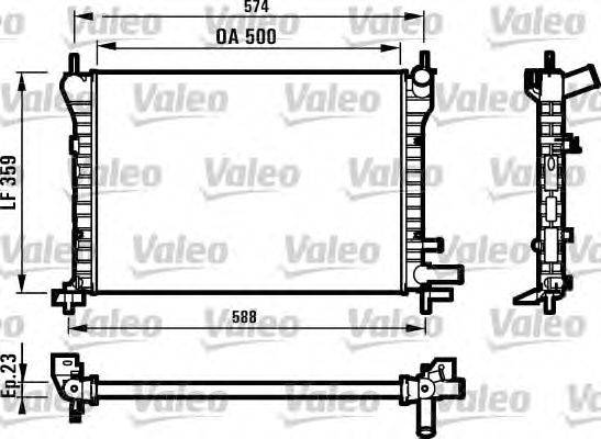 Радиатор, охлаждение двигателя VALEO 731617