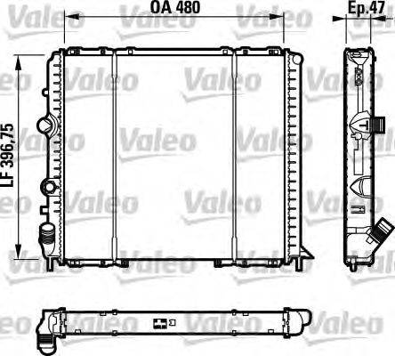 Радиатор, охлаждение двигателя VALEO 732071