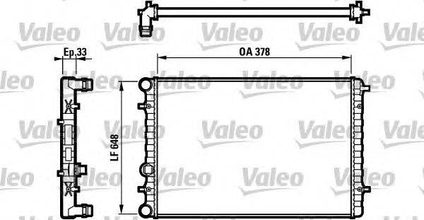 Радиатор, охлаждение двигателя VALEO 732112