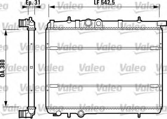 Радиатор, охлаждение двигателя VALEO RC1008