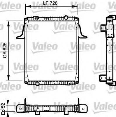 Радиатор, охлаждение двигателя VALEO 732329