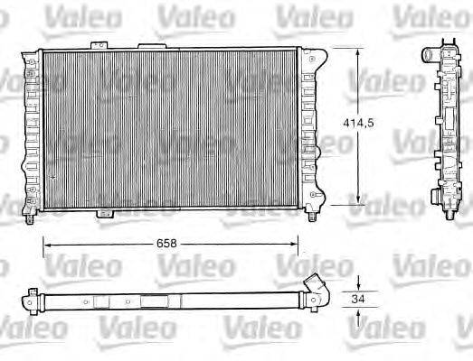 Радиатор, охлаждение двигателя VALEO 732505