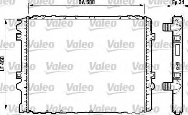 Радиатор, охлаждение двигателя VALEO 732569