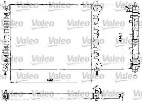 Радиатор, охлаждение двигателя VALEO 732581