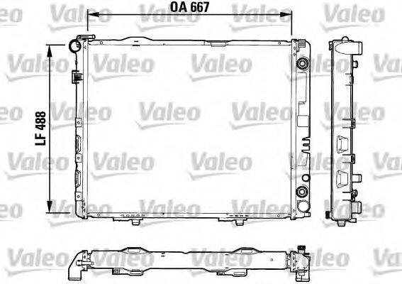 Радиатор, охлаждение двигателя VALEO 732605