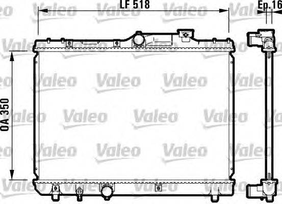 Радиатор, охлаждение двигателя VALEO 732614