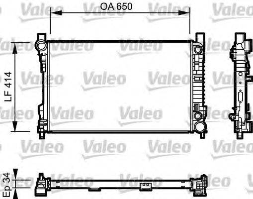 Радиатор, охлаждение двигателя VALEO 732743