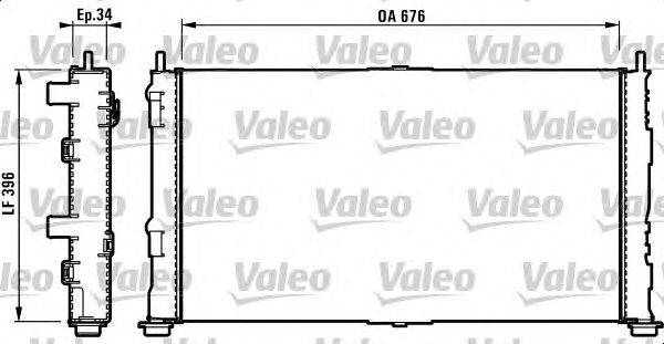 Радиатор, охлаждение двигателя VALEO 732755