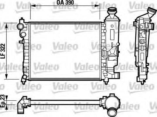 Радиатор, охлаждение двигателя VALEO 732807