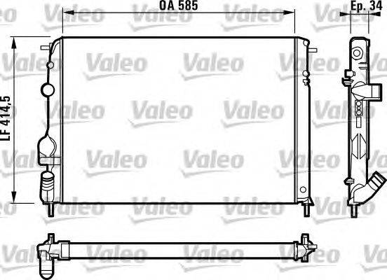 Радиатор, охлаждение двигателя VALEO 732817