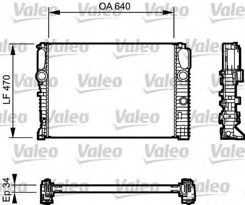 Радиатор, охлаждение двигателя VALEO 732849