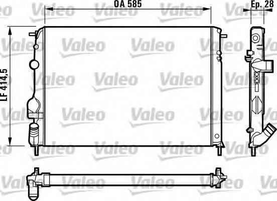 Радиатор, охлаждение двигателя VALEO 732866