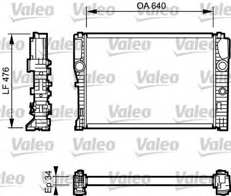 Радиатор, охлаждение двигателя VALEO 732870