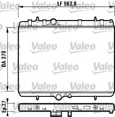 Радиатор, охлаждение двигателя VALEO 732888