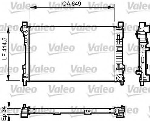 Радиатор, охлаждение двигателя VALEO 732900