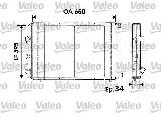 Радиатор, охлаждение двигателя VALEO 732940